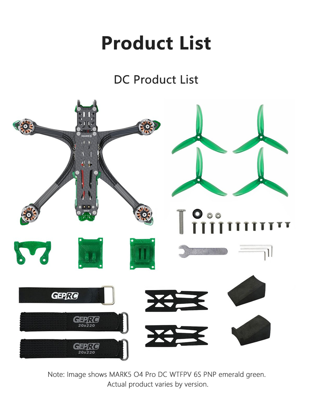 GEPRC MARK5 225mm 5 Inch 6S Wide X RC WTFPV Drone PNP BNF Compatible with DJI O4 Pro Air Unit Digital System