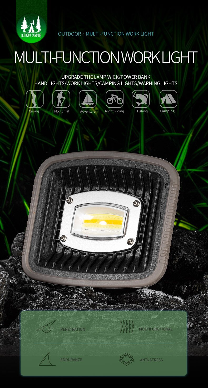 W99 Multi-functional Work Light Outdoor LED Floodlight High-Power Spotlight Portable Construction Mining Lamp