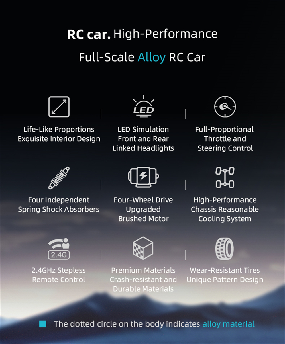 JJRC C8817-YW 1/24 2.4G 4WD Allpy RC Car RTR Vehicle Models Full Proportional Control