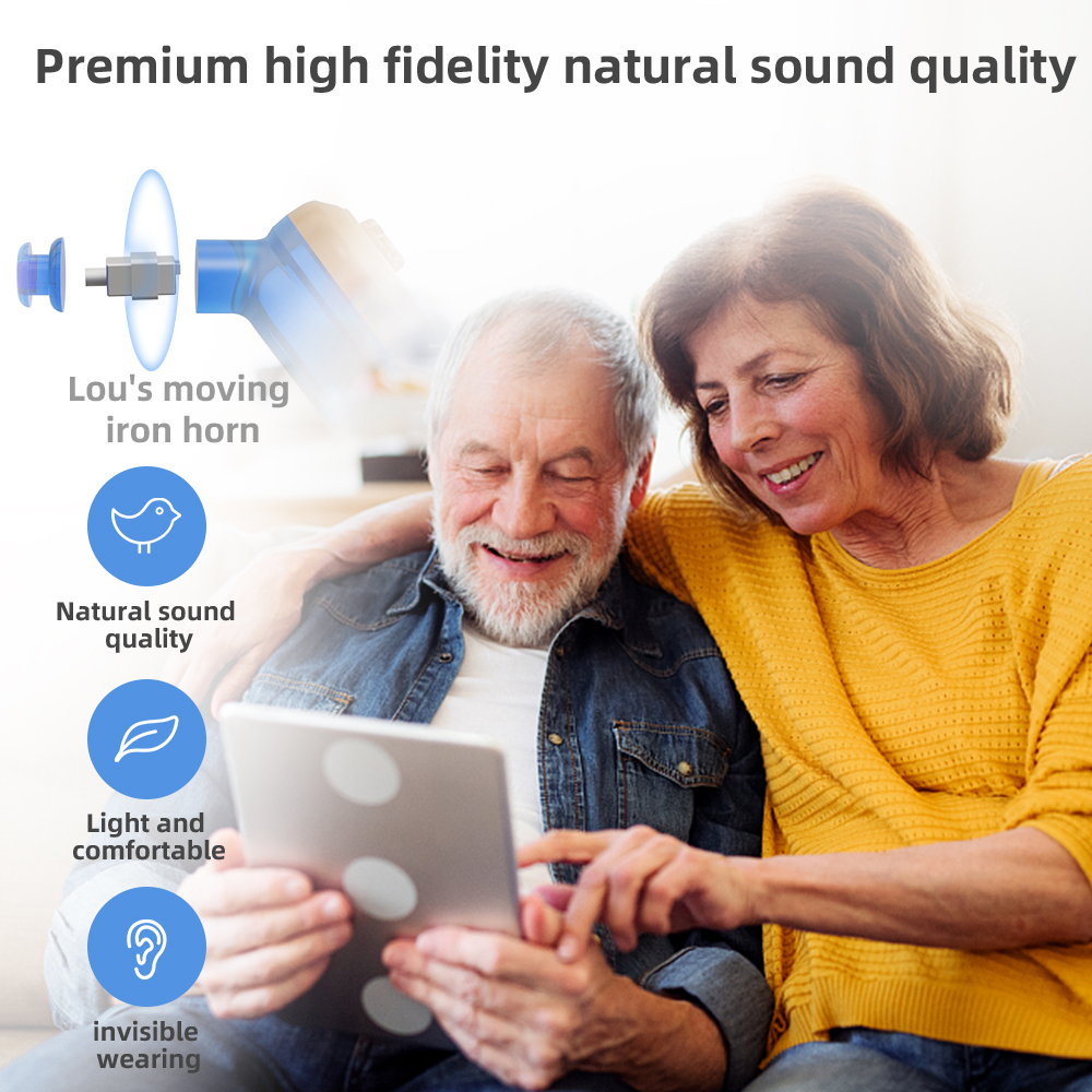 Hearing Amplifiers Noise Cancelling Rechargeable Mini Personal Sound Amplifiers for Adults Elderly Children