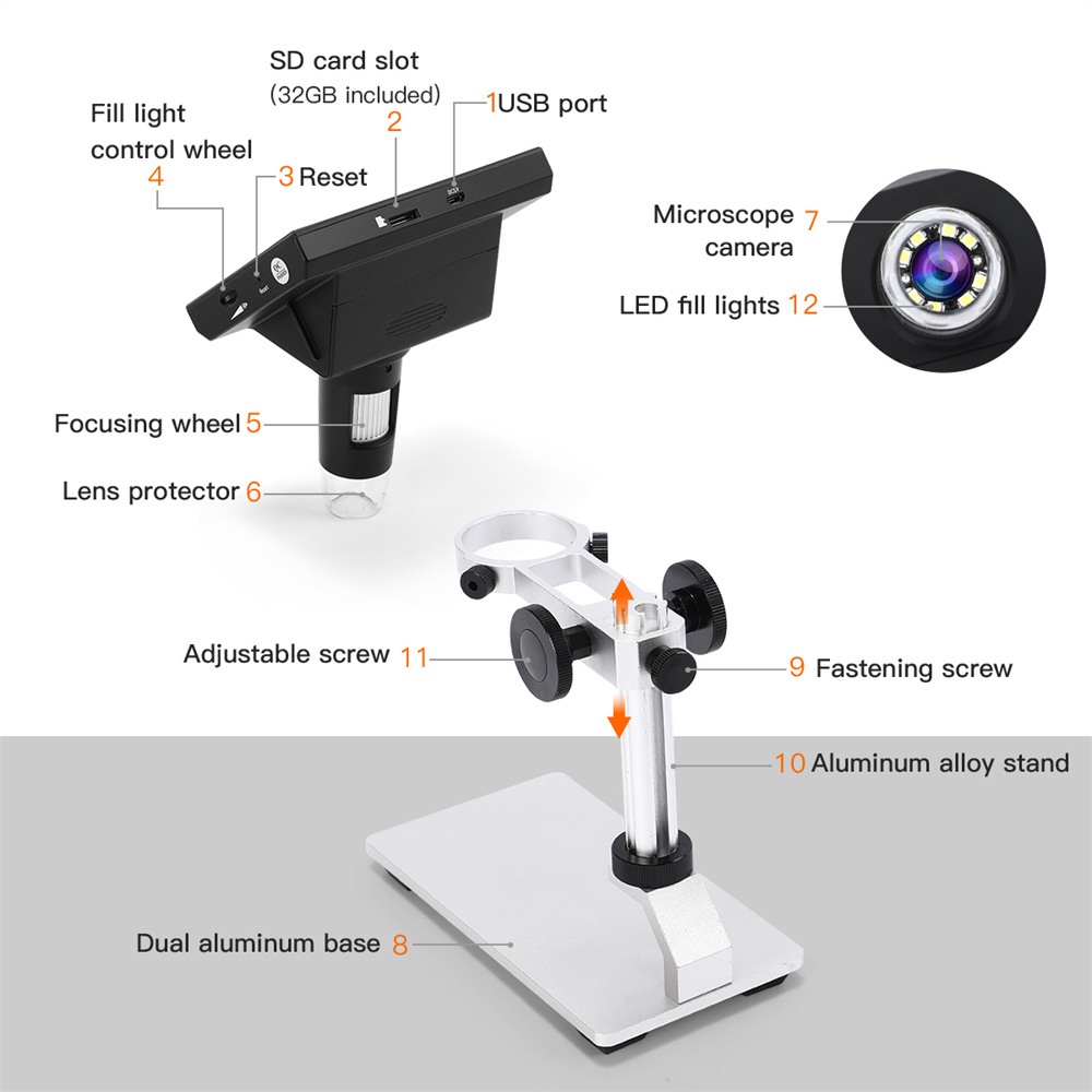 DM4 1000X Digital Microscope 4.3