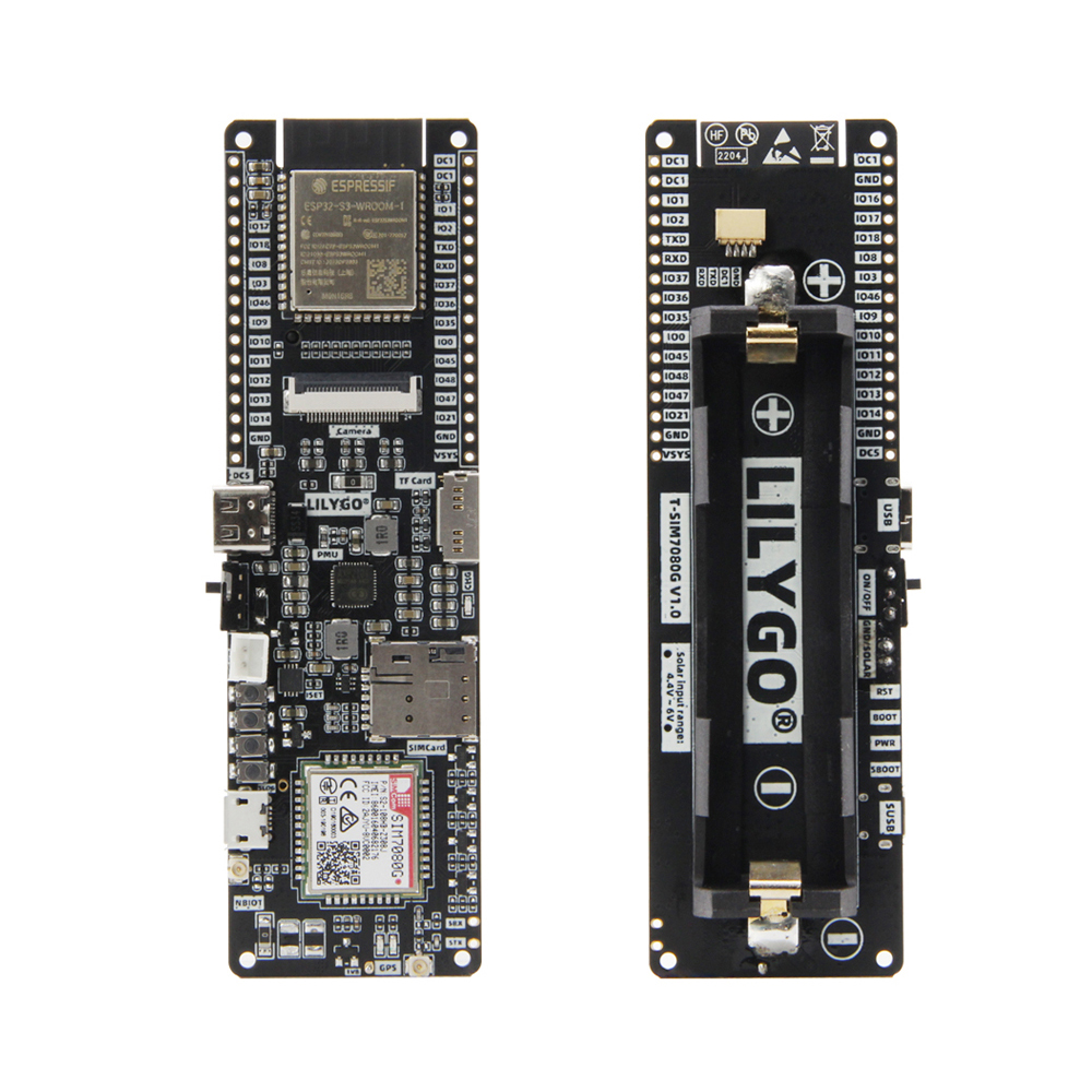 LILYGO® T-SIM7080G-S3 ESP32-S3 Cat-M&NB-IOTTF CardPM U Development Board Supports WIFI Bluetooth 5.0 With GPS Flash 16MB PSRAM 8MB