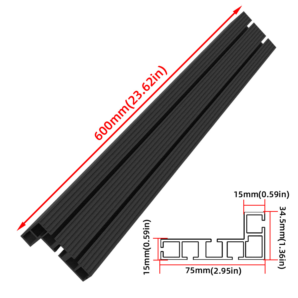 Aluminum Multi T-Track Fence Woodworking Miter Track Fence DIY T Slot Bandsaw Jig Miter Track Sliding Bracket Miter Gauge Backer