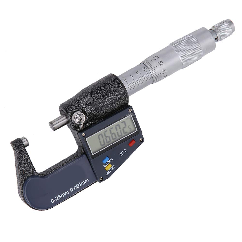 ETOPOO Digital Vernier Caliper with Dual Round and Pointed Heads  High Precision 0-25mm Height Gauge for Measuring Outer Diameter - Perfect for Machinists and Engineers.