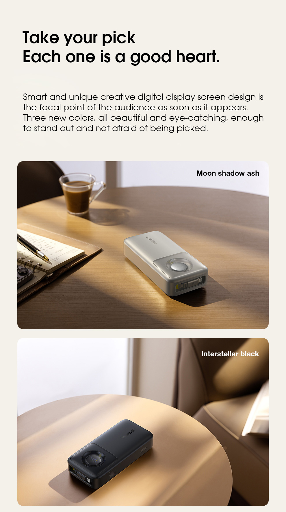 Baseus NOMOS 30W 74Wh 20000mAh Digital Display Power Bank Built-in iP Retractable Cable External Battery Power Supply Fast Charging for iPhone 15 14 13 for Huawei Pura70 Ultra for Samsung Galaxy S24 for Xiaomi Civi4 Pro