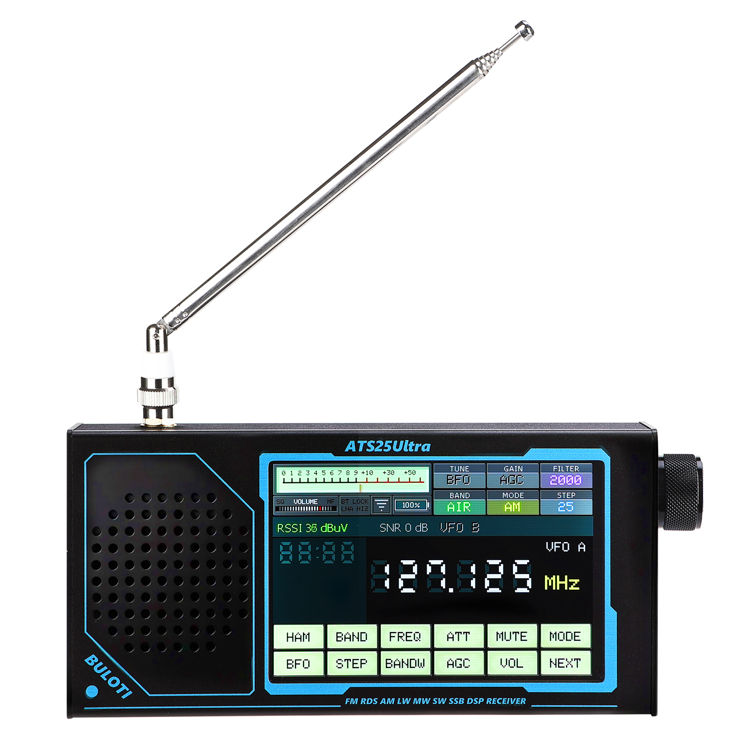ATS25ウルトラBluetoothラジオレシーバー広帯域周波数範囲118-214 MHz