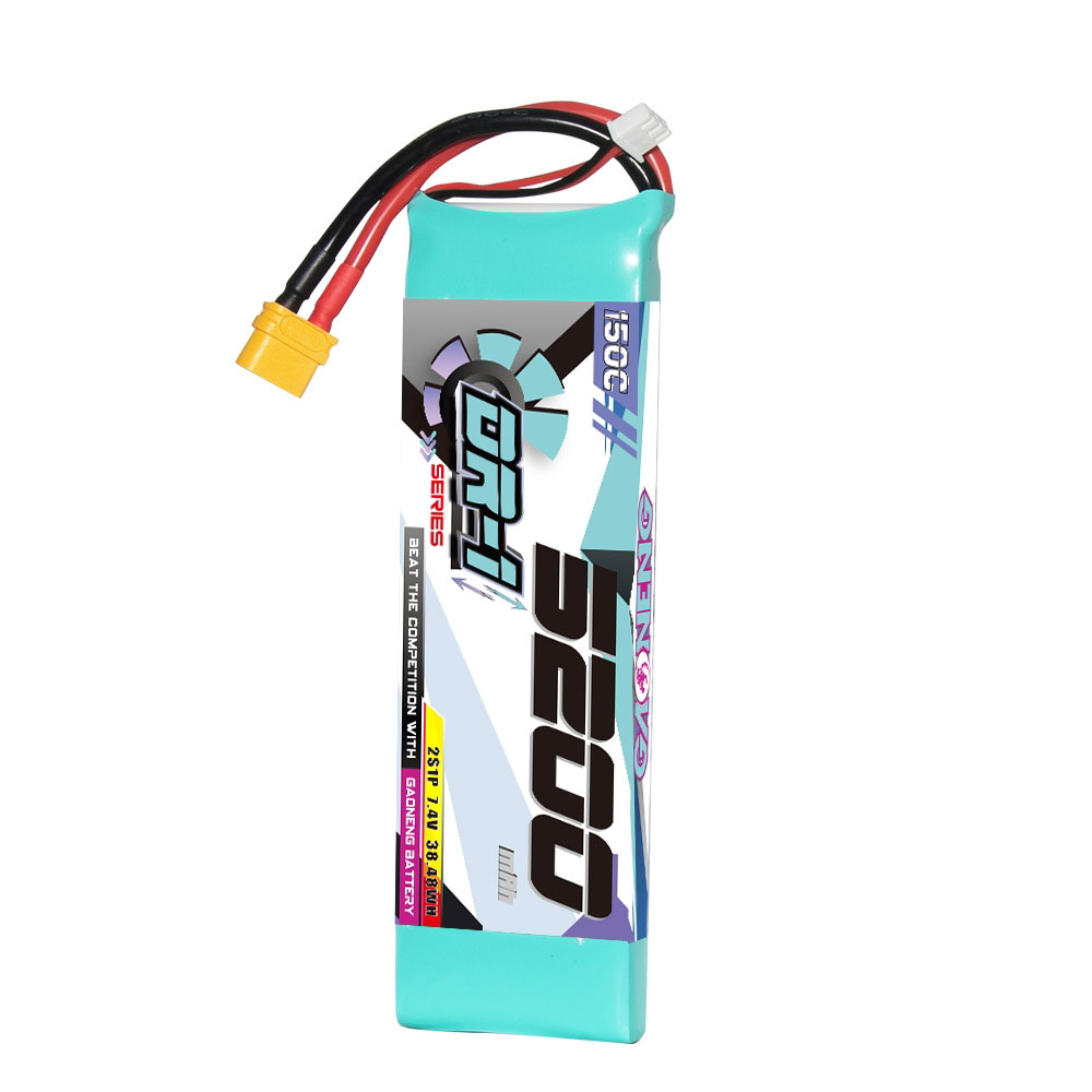 Gaoneng 7.4V 5200mAh 150C 2S LiPo Battery XT60 Plug/T Plug for 1/8 1/10 RC Cars