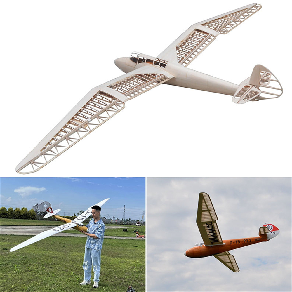 Tony Ray's Aero Model Minimoa Mo2a 2884mm Wingspan 1/6 Scale SD7032 Airfoil Balsawood RC Airplane Glider KIT