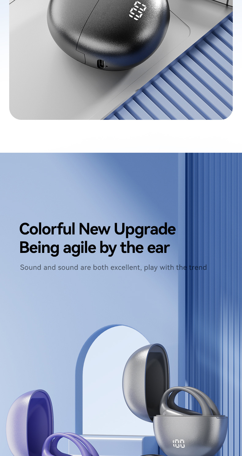 M118 AI Translation Earbuds Wireless bluetooth Earphone HiFi Bass Sound Directional Sound Digital Display AI Assistant Smart Interpretation Open Earhooks Sports Headphones