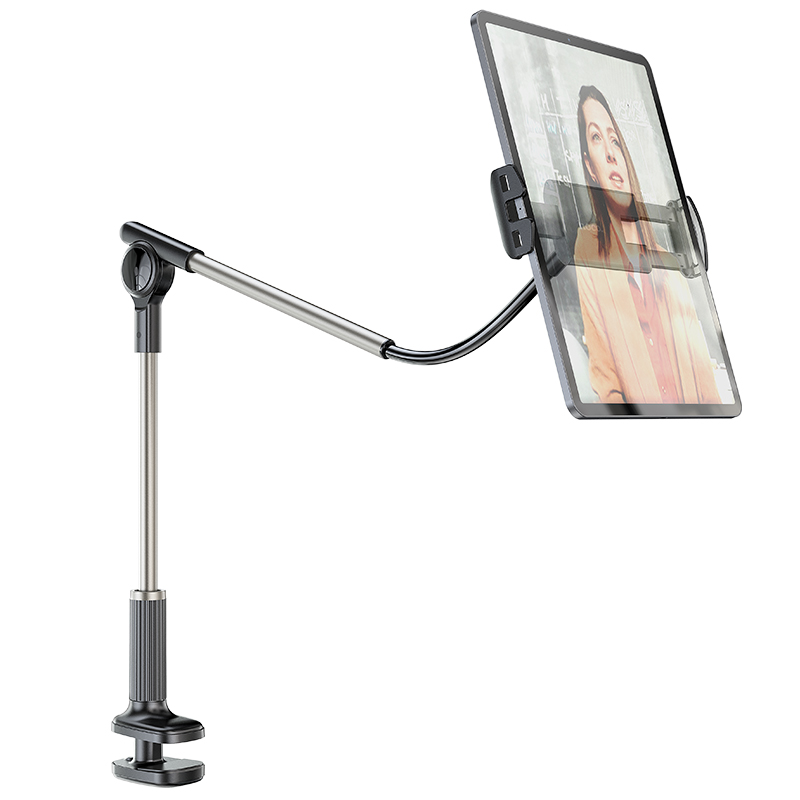 HOCO PH47 Double Axis Tablet Lazy Stand 360° Rotation Free Angle Adjustment Anti-slip Bracket Holder Suitable for 4.5-10.5 inches Mobile Devices