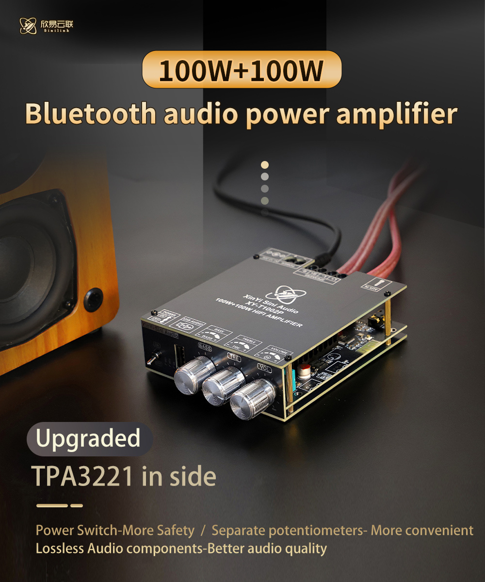 Sinilink XY-T1002P Bluetooth 5.2 Audio Power Amplifier Board