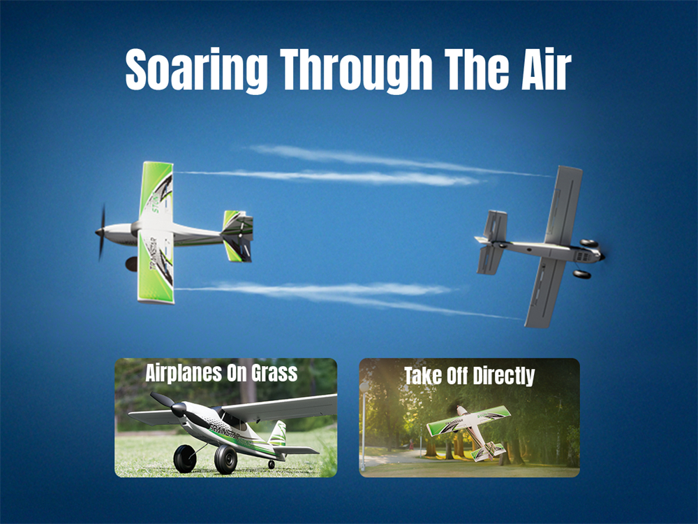 VolantexRC Trainstar Stunt 76804 500mm Wingspan 2.4G 4CH With 6-axis Gyro Brushless EPP RC Airplane Trainer Fixed Wing RTF