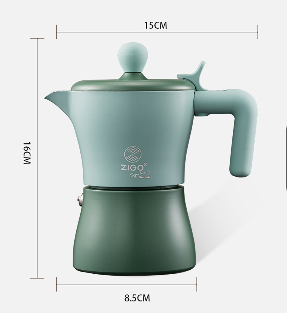 moca　アトリエG G ZIGO Moca Heatable Aluminum Coffee Maker Portable Italian Coffee