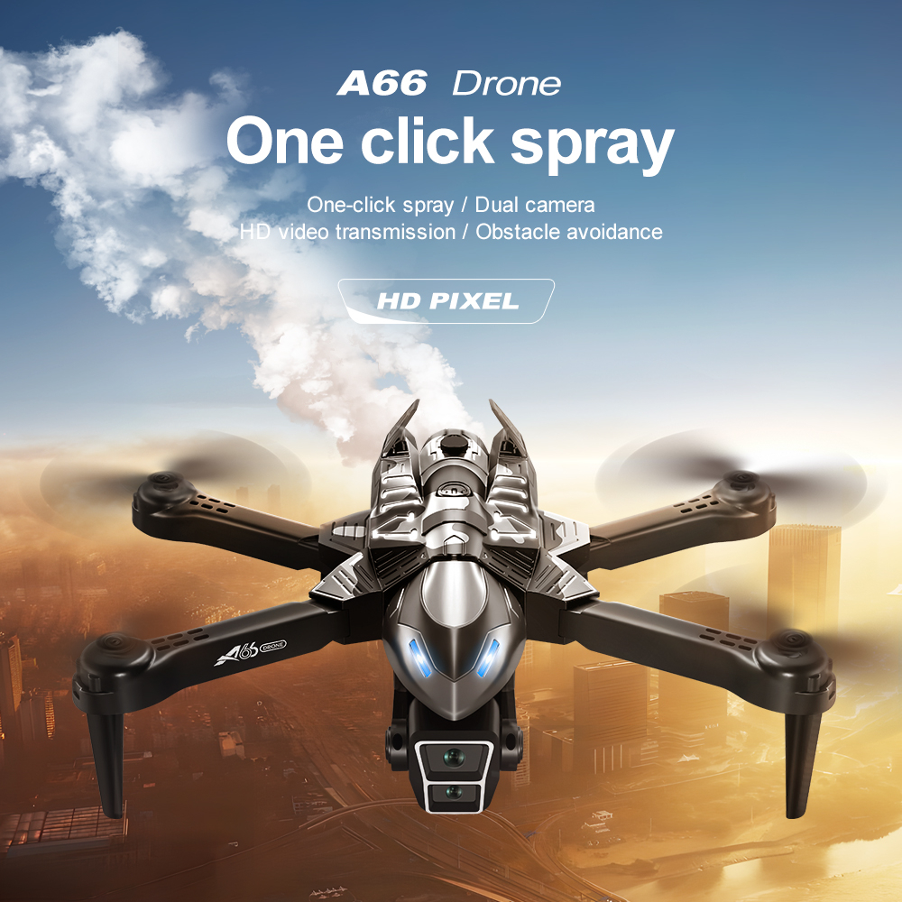 YCRC A66 WiFi FPV with HD Dual Camera 360° Obstacle Avoidance Optical Flow Positioning One-Key Spray Foldable RC Drone Quadcopter RTF