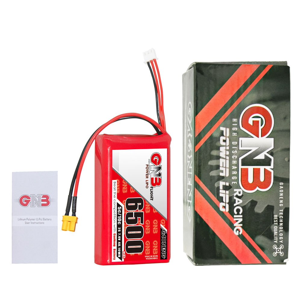 Gaoneng 7.4V 6500mAh 5C 2S LiPo Battery XT30 Plug for Radiomaster Boxer Transmitter