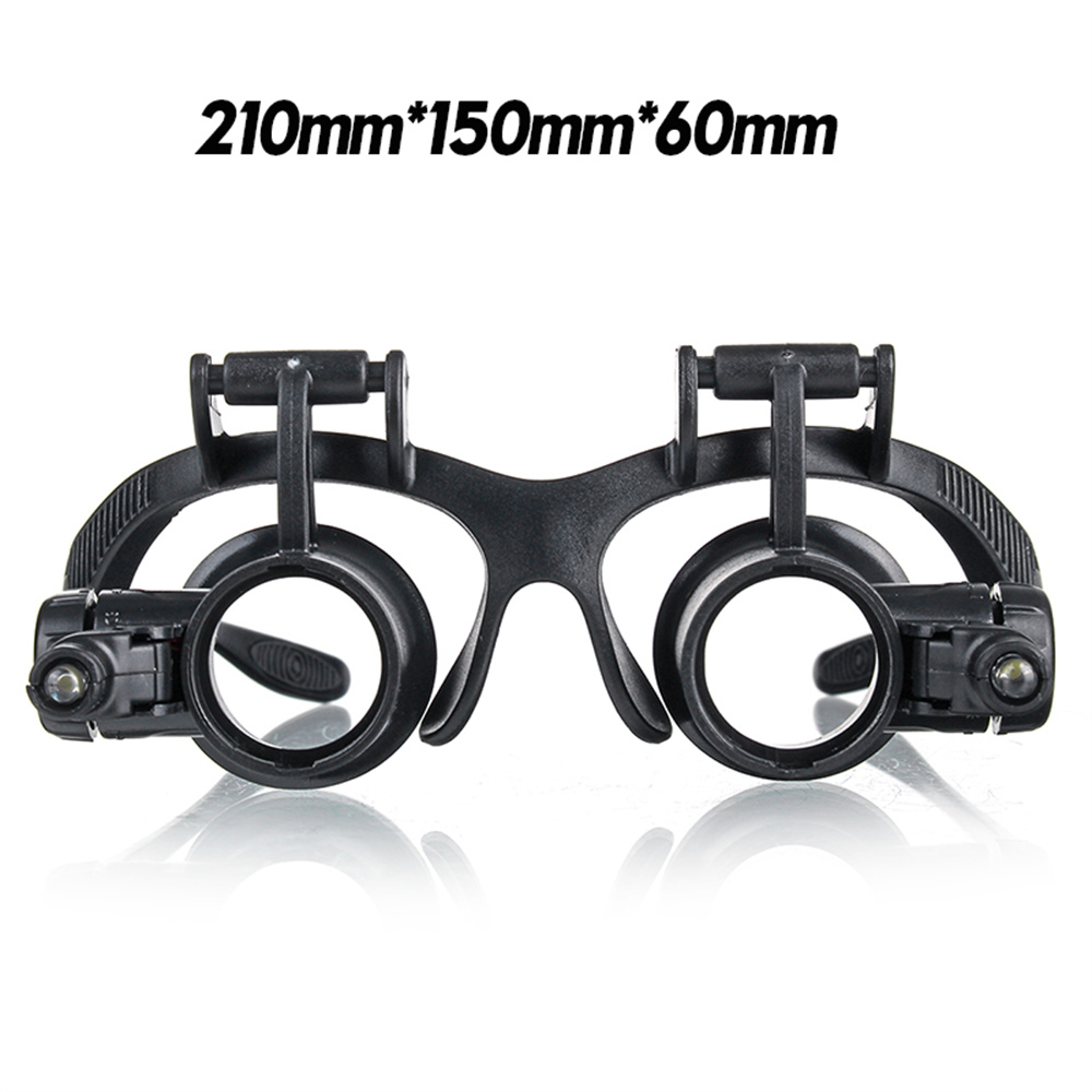 2.5X 4X 6X 8X 10X 15X 20X 25X Double Eye Loupe Head Wearing Head-Mounted Repair Jeweler Watch Clock Magnifier