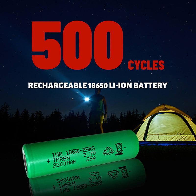 [USA Direct] 10/20/40Pcs IMREN 25RS 25A High Power 18650 Battery 2500mah 3.7V Rechargeable Lithium-ion Cells Flashlights RC Toys Home Tools Batteries