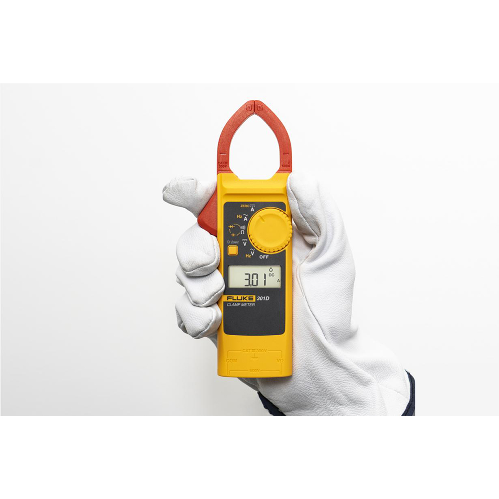 Fluke 301D 600A AC/DC Current Digital Clamp Meter Voltage Tester Voltmeter 600A with ohm, Continuity Measurement