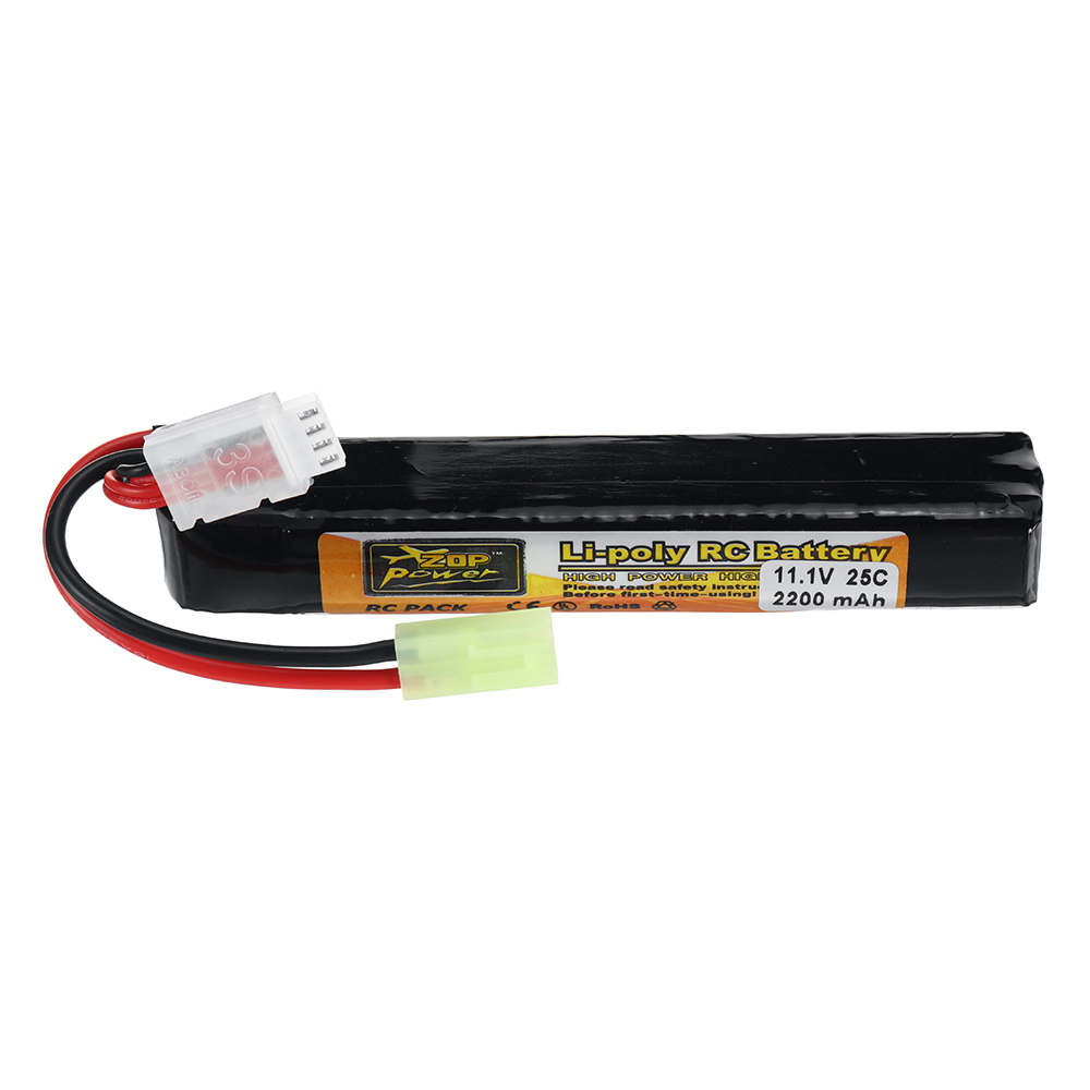 ZOP Power 11.1V 2200mAh 25C 3S LiPo Battery Tamiya Plug With T Plug Adapter Cable for RC Car