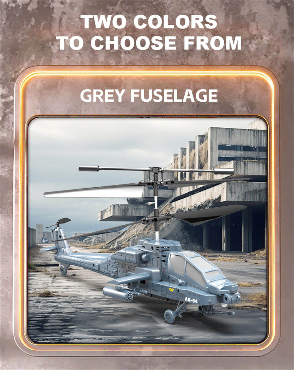 SQN-040 2.4G 3.5CH Apache AH-64 Armed Combat Remote Control Helicopter RTF