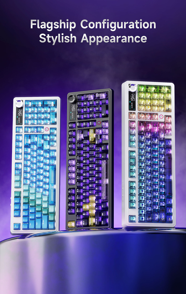 AJAZZ Ak980V2 PRO Mechanical Gaming Keyboard with Knob and TFT