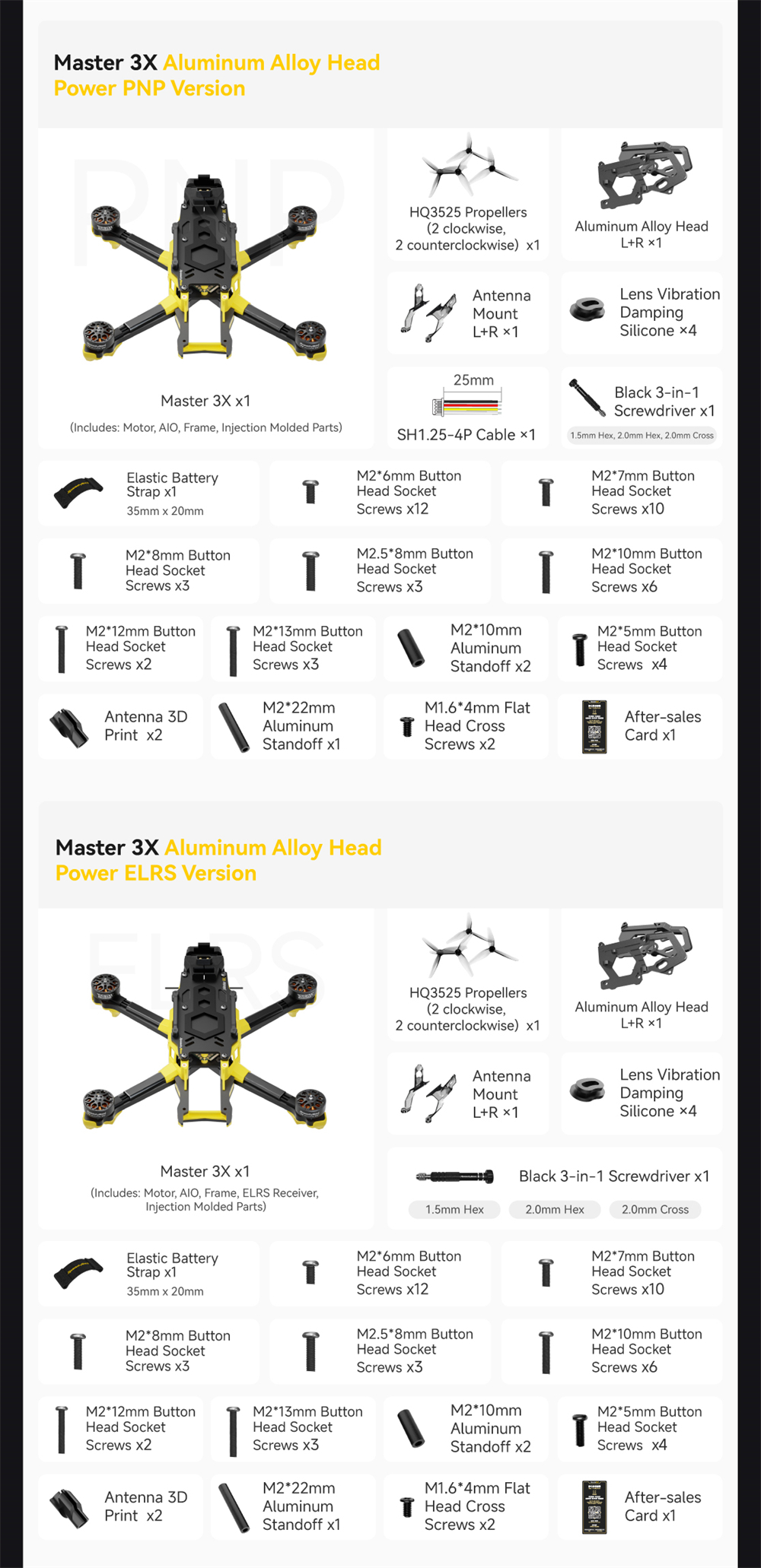 SpeedyBee Master 3X Modular 171mm 4S F4 FPV Racing Drone PNP BNF with O4 Pro / Power Version Optional