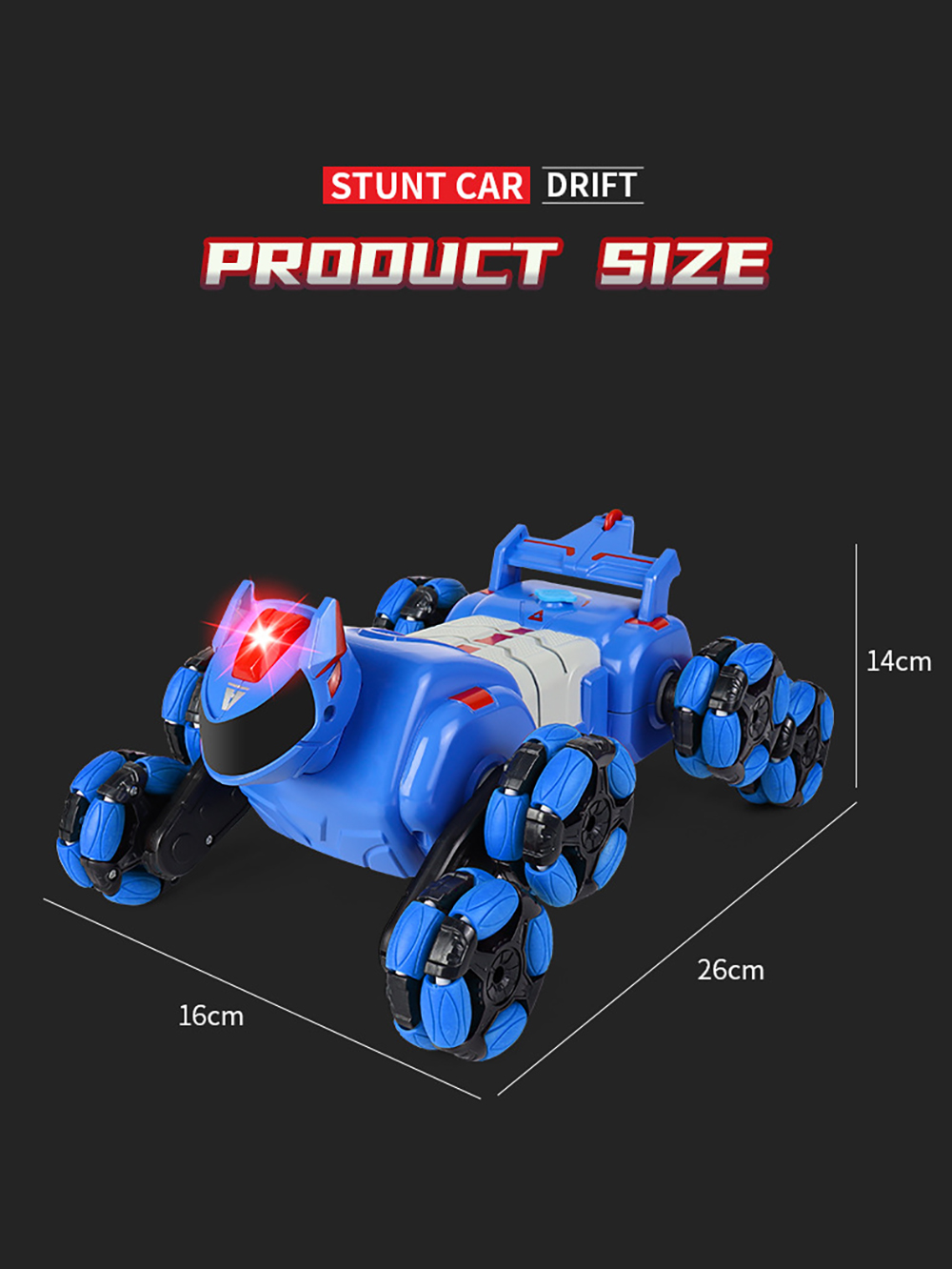 JC015 4WD RC Car Robot Dog Music Light Stunt Remote Control Car off-Road Control Boys Toys for Children Gifts