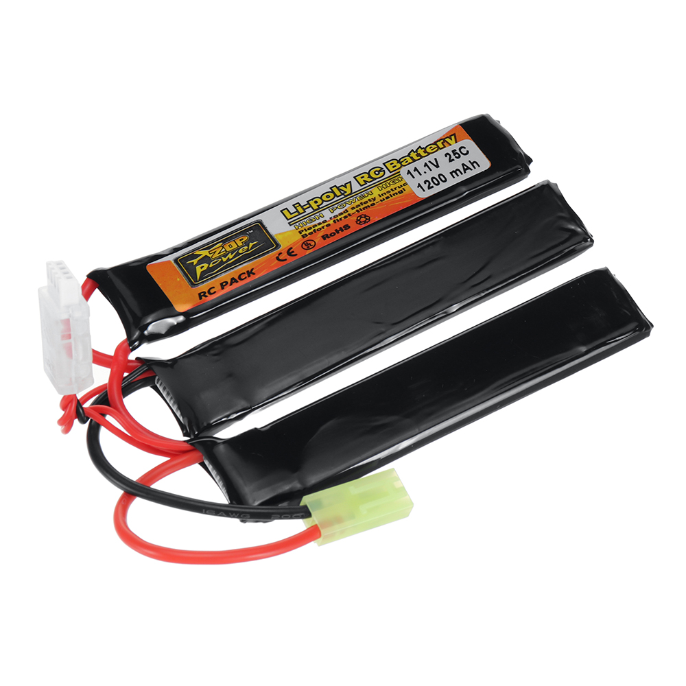 ZOP Power 11.1V 1200mAh 3S 25C LiPo Battery Tamiya Plug With T Plug Adapter Cable for RC Car