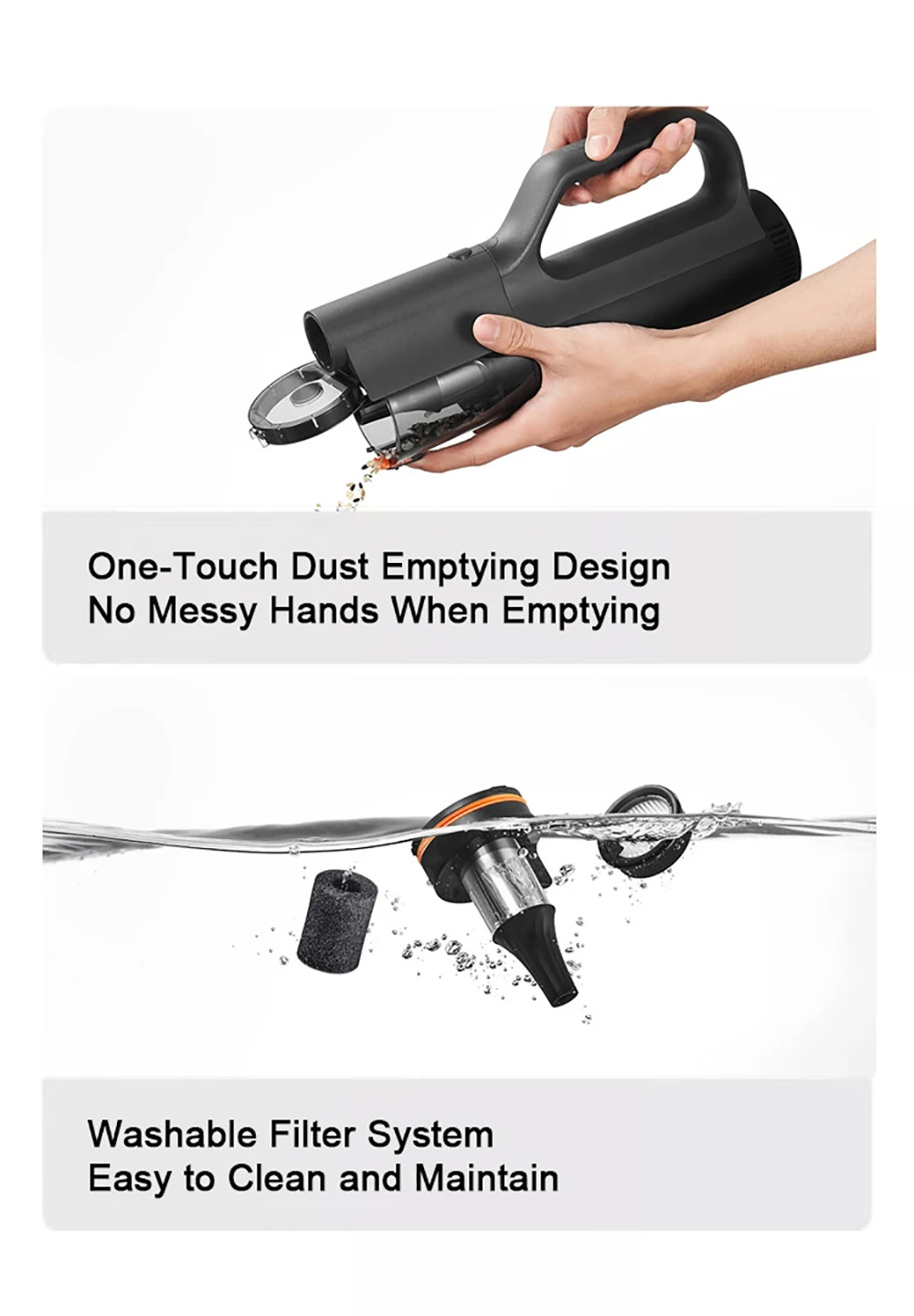 XIAOMI MIJIA Cordless Handheld Vacuum Cleaner 21kPa Powerful