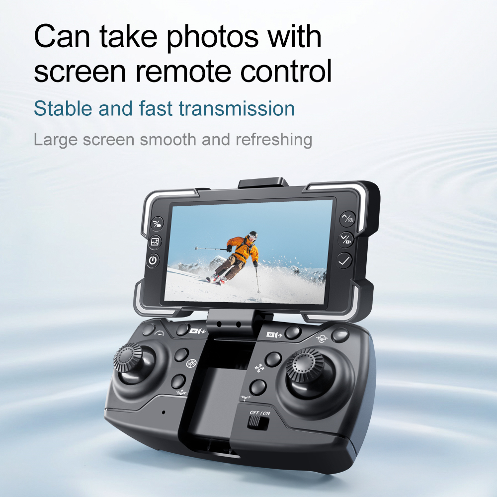 WLRC M10 WiFi FPV with 5.6inch Photographable Detachable Display Screen Controller Dual Camera Servo Gimbal Optical Flow Hover Brushless Foldable RC Drone Quadcopter RTF