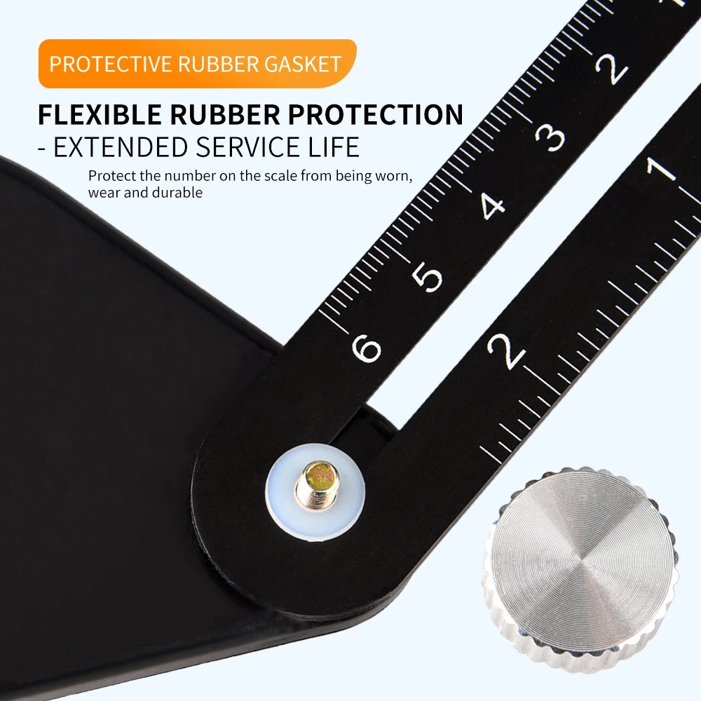 Tile Multi Angle Measuring Ruler with Drilling Locator Universal Angular Template Izer