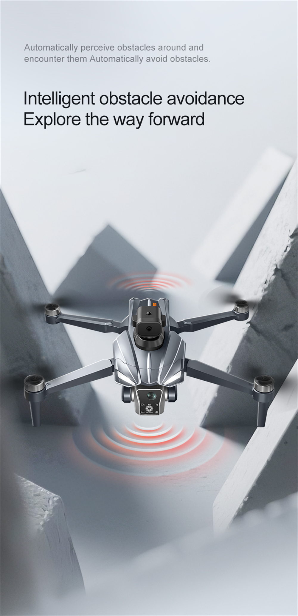 XKJ K18 MAX GPS 5G WiFi FPV with 5.9inch LCD Screen Controller HD Dual Camera Servo Gimbal 360° Obstacle Avoidance One-Key Airdrop Brushless Foldable RC Drone Quadcopter RTF