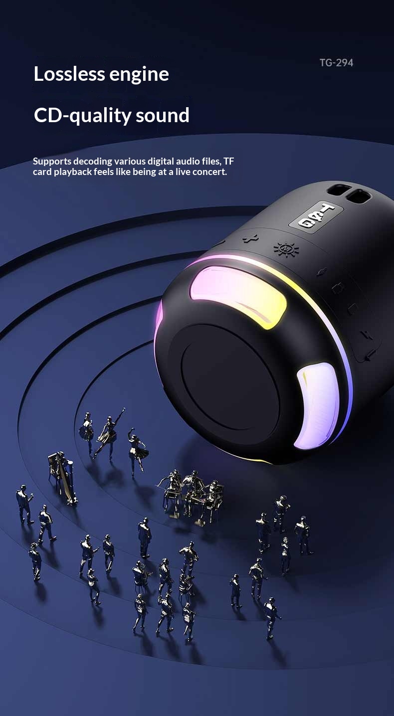TG294 ポータブルスピーカー RGB ワイヤレス Bluetooth スピーカー