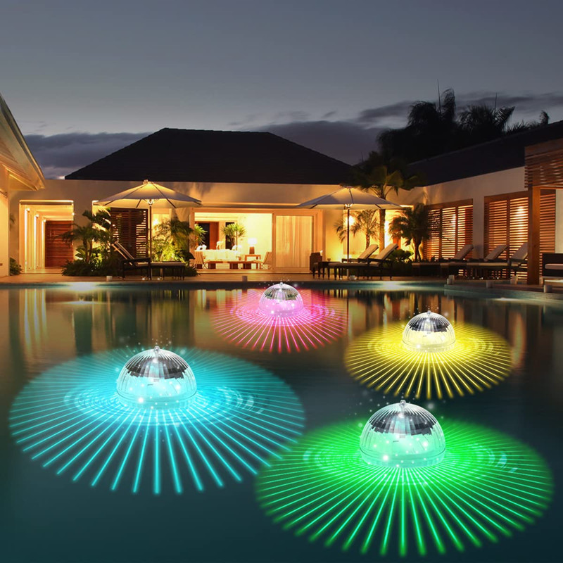 Solar Pool Lights Floating Lamp Submersible Underwater Light Swimming Pool Lantern Outdoor Led Floater Waterproof Pools Lighting