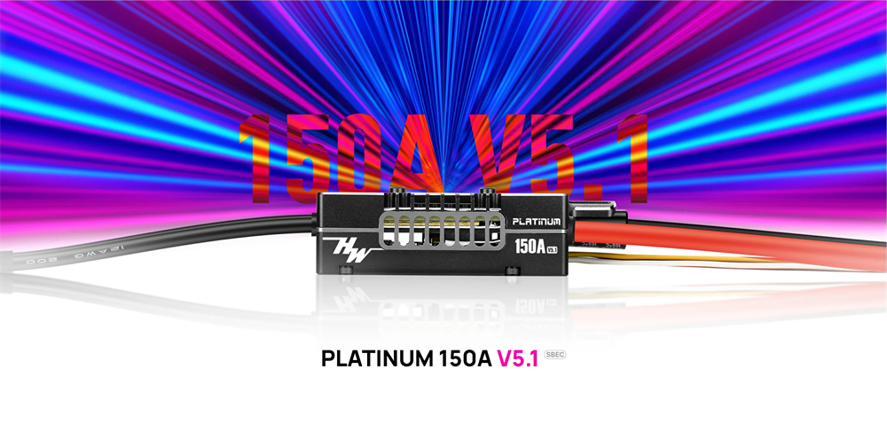 Hobbywing Platinum HV 150A V5.1 3-8S Switchable 5-8V 10A BEC Brushless ESC Speed Controller For 520-580 Class Electric RC Helicopter