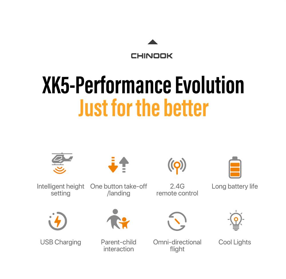 XKS XK5 Chinook 2.4G 3.5CH Dual-propeller Fixed-altitude Simulation RC Helicopter RTF