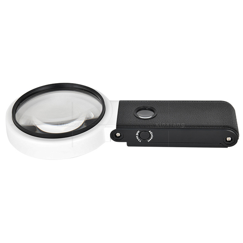 25X Magnifying Lens Handheld Eye-Loupe Magnifier for Coins Stamps Jewelry LED Illuminated Foldable Magnifying Glass Magnifier