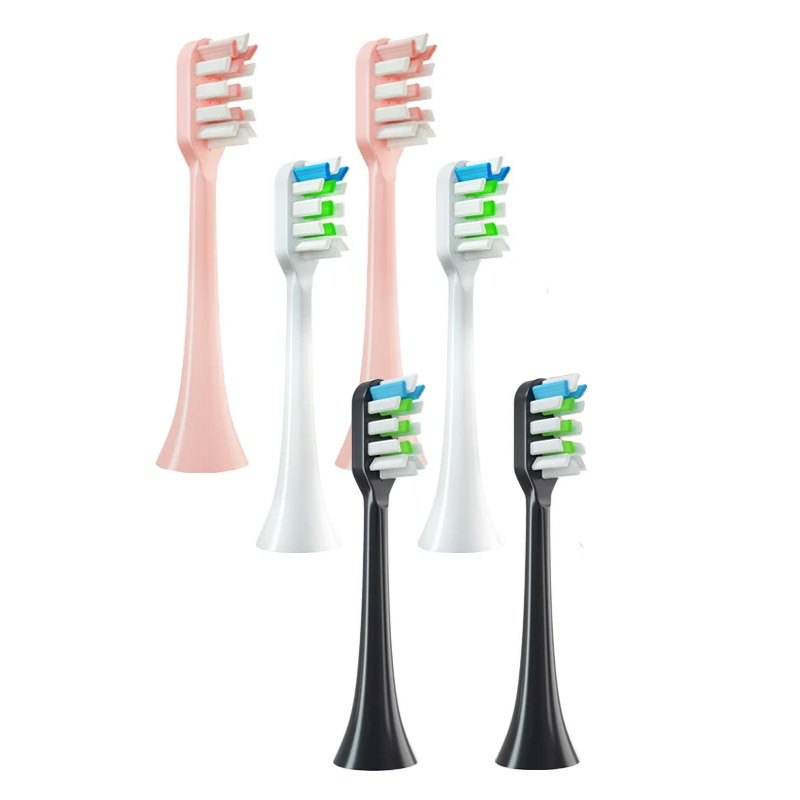2pcs Clean Tooth Brush Heads Sonic Electric Toothbrush Soft Bristle Nozzles for SOOCAS X3/X3U/X5 Replacement Toothbrush Heads