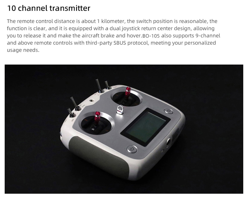FLY WING BO-105 470 Class 2.4G 6CH GPS Stabilized Scale RC Helicopter RTF With H1 Flight Controller