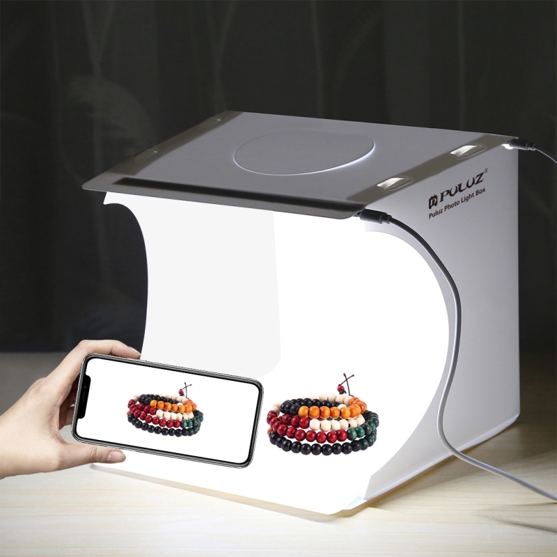 22*23*24cm Dual LED Light Highlight Portable Studio Set Waterproof Wrinkle-Resistant High Color Rendering Studio With 6 Photography Cloths