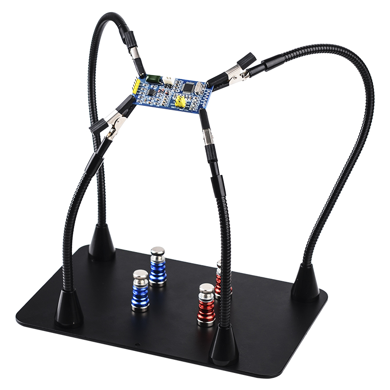 Magnetic 4-Claw Welding Table Flexible Arm Fixed Clip Soldering Third Hand Welding Station Soldering Holder Repair Tools