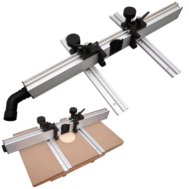 ENJOYWOOD Drill Press Table Fence Aluminum Alloy 715mm 920mm Dust