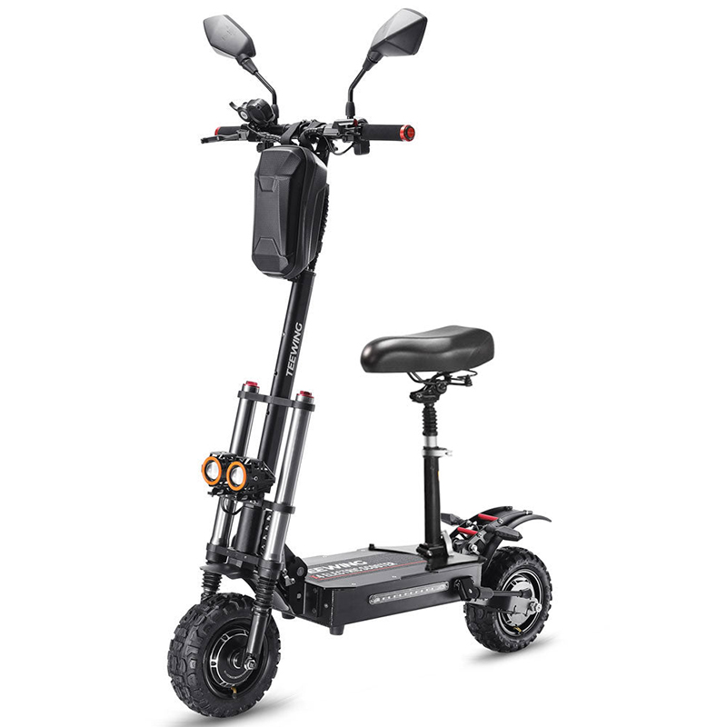 [US DIRECT] Teewing X4 60V 33Ah 5600W Dual Motor 11 Inch Electric Scooter 62KM Range 200KG Max Load