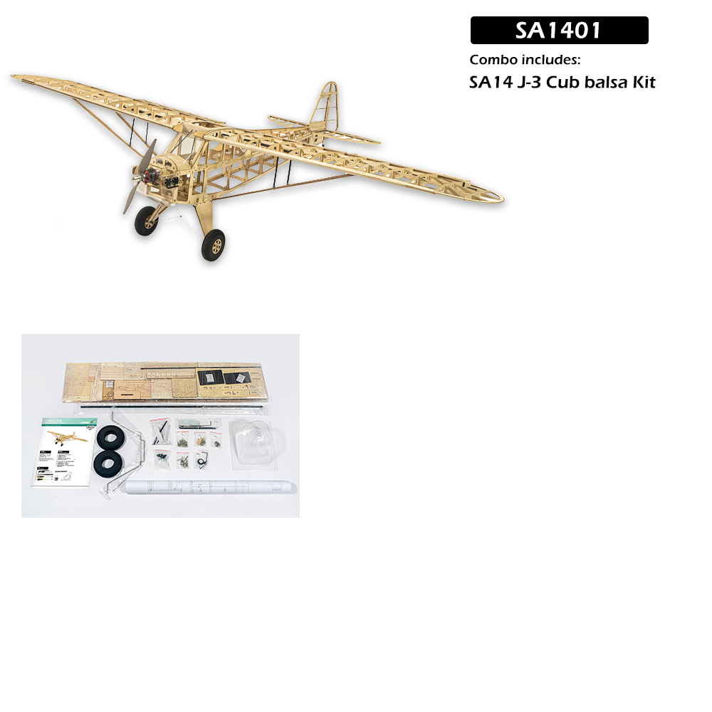 Dancing Wings Hobby SA14 J3 Cub 2000mm Wingspan Balsa Wood RC Airplane KIT /KIT+Power System Combo