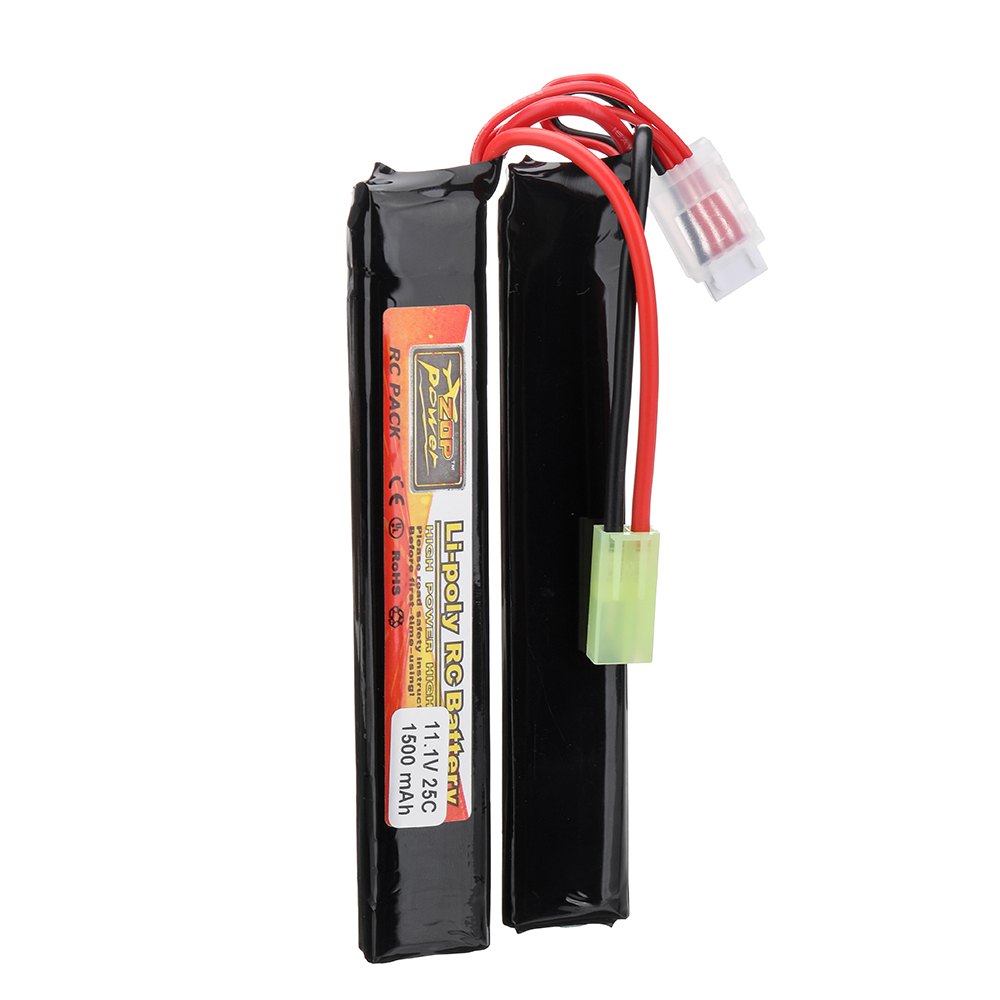 ZOP Power 11.1V 1500mAh 25C 3S LiPo Battery Tamiya Plug With T Plug Adapter Cable for RC Car