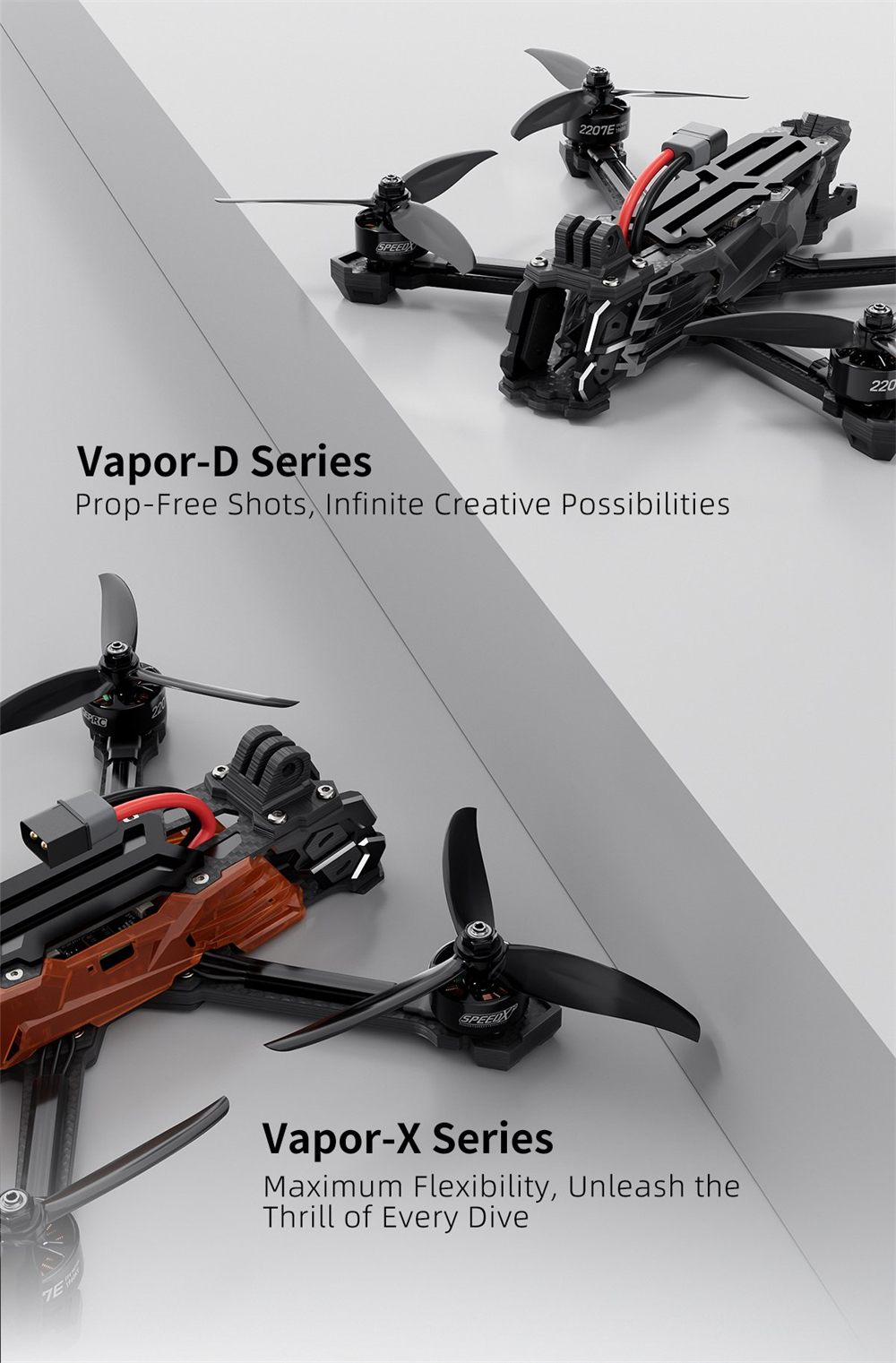 GEPRC Vapor D5 238mm 5 Inch 6S Freestyle RC WTFPV Drone PNP NO VTX NO Camera Compatible with DJI O4 Pro Air Unit