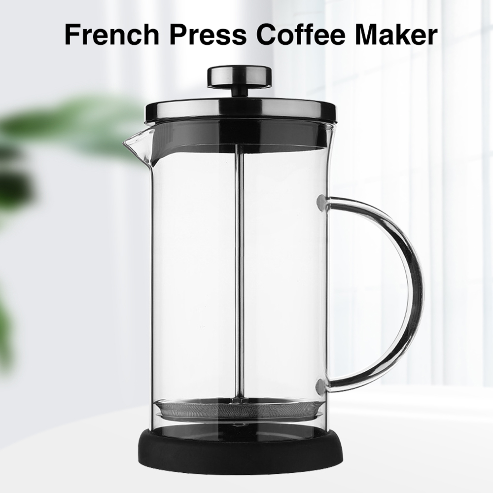 350ml/600ml Manual French Pressure Coffee Maker Portable Drinkware Durable Teapot Stainless Steel Easy to Clean Heat Level Kitchen