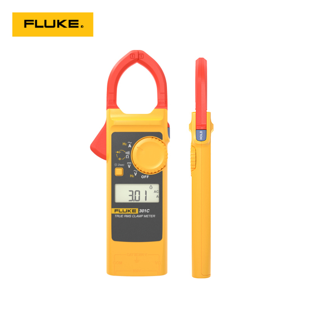 FLUKE 301C Plus Mini Digital AC Current Clamp Meter Voltage Voltmeter 1000A Ammeter Pliers Tester