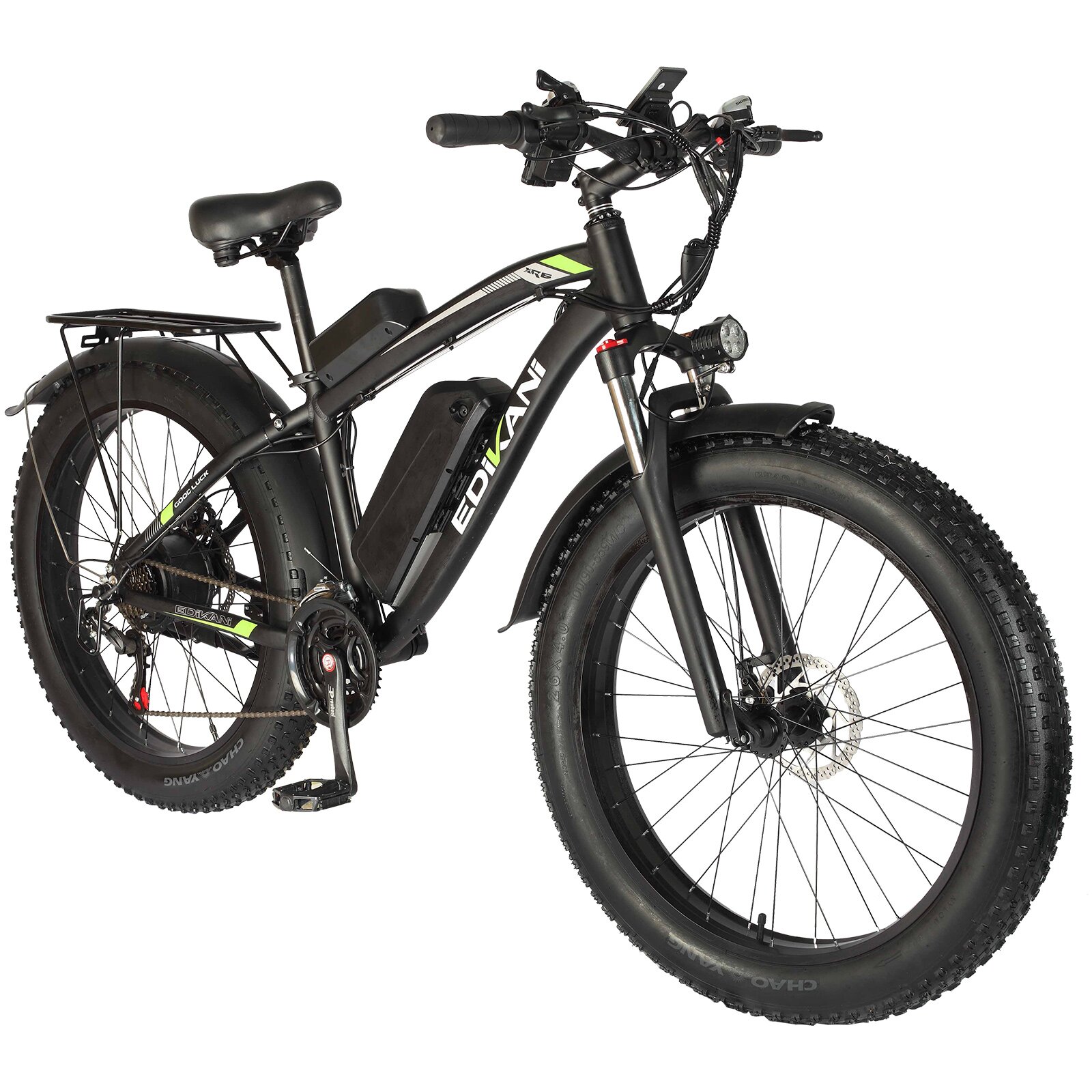 [US Direct] EDiKANi XF-E08 48V 15Ah 750W 26*4.0 inch Electric Moped Bicycle 150KG Max Load Disc Brake Electric Bike