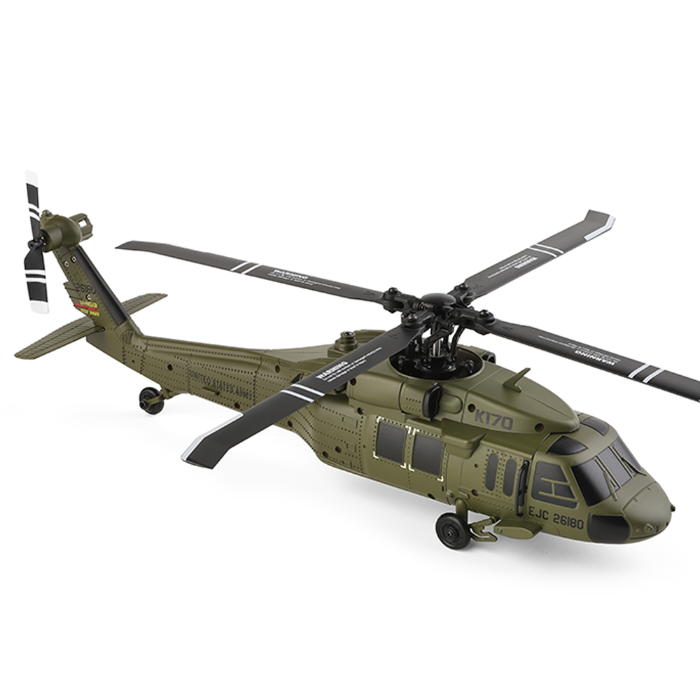 Pre-Order Xk K170 UH-60L 2.4G 4CH 6-Axis Gyro Brushless Motor Military Green RC Helicopter RTF 